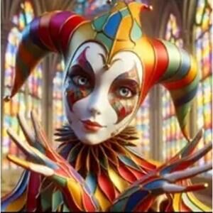 Diamond Art    Clown   10 X 10 in       Materials Included    Adult